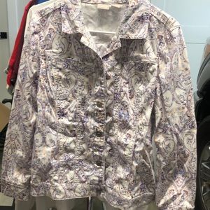 Chicos soft button up jacket